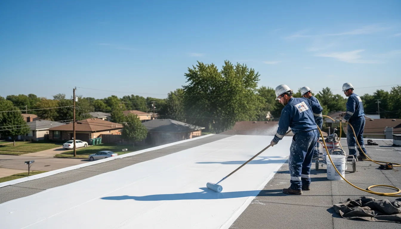 Commercial roof coating in Caldwell, AR near me
